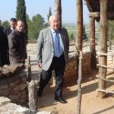 José Ángel Biel, vicepresidente del gobierno de Aragón visita el Parque arqueológico de la Edad del 