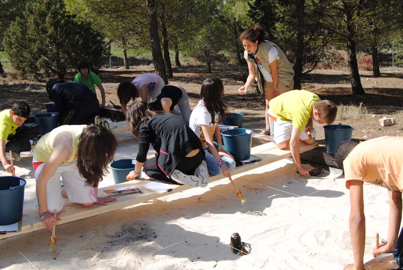 Recreación de una excavación arqueológica